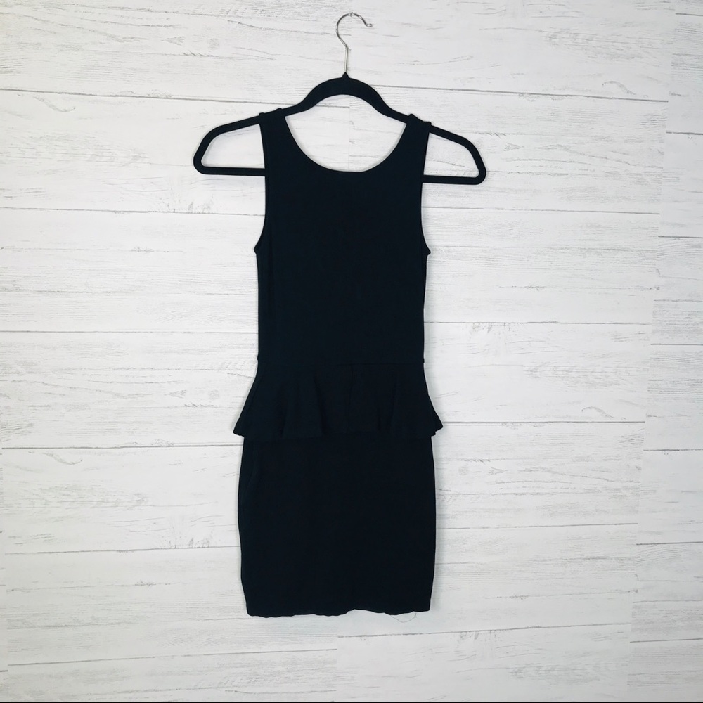 ZARA TRAFALUC Peplum Black Minidress